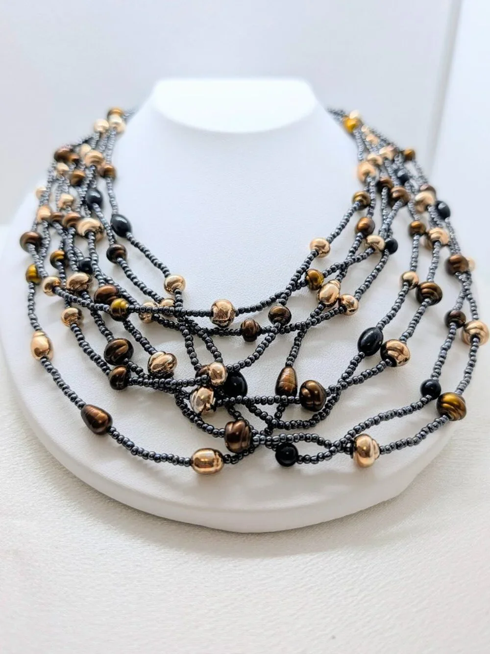 NEW multistrand 16 inch beaded fashion necklace - Picture 12 of 12